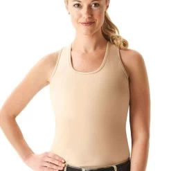 Cheata Women's Trotter Tank W/ Built In Sports Bra - Nude/Nude