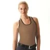 Cheata Women's Trotter Tank W/ Built In Sports Bra - Dark Khaki/Black 2 Cheata Women's Trotter Tank W/ Built In Sports Bra - Dark Khaki/Black -Equestrian Equipment 314288 800 800