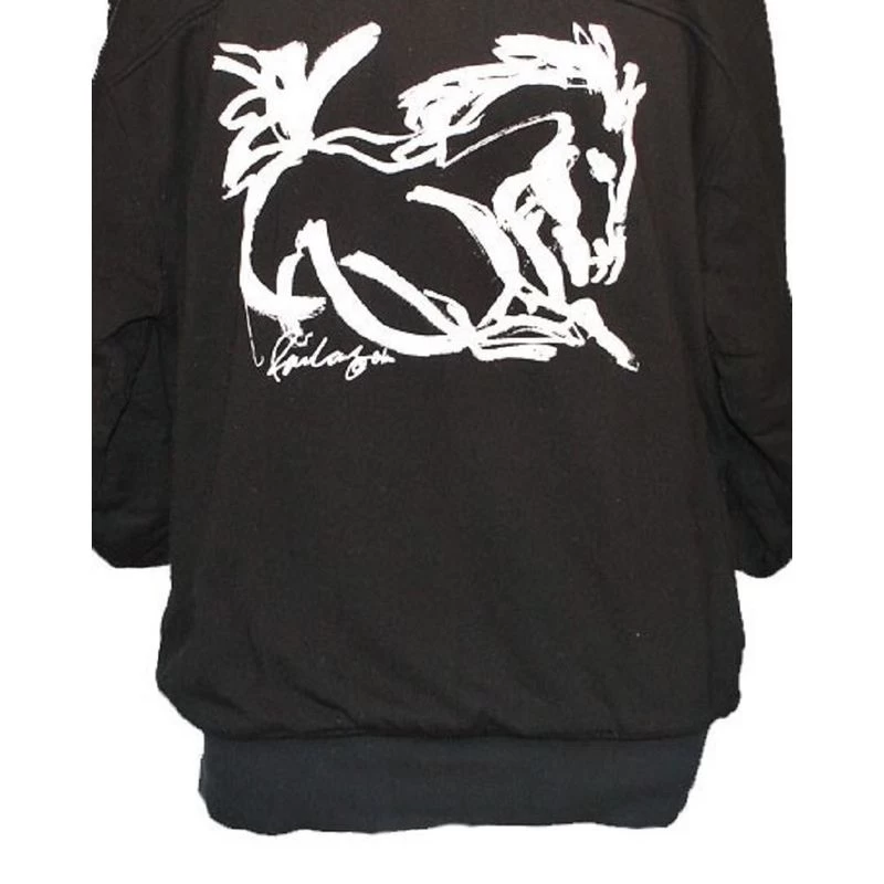 Animals To Wear "Wild Horse" 1/4 Zip Sweatshirt - Black 3 Animals To Wear "Wild Horse" 1/4 Zip Sweatshirt - Black