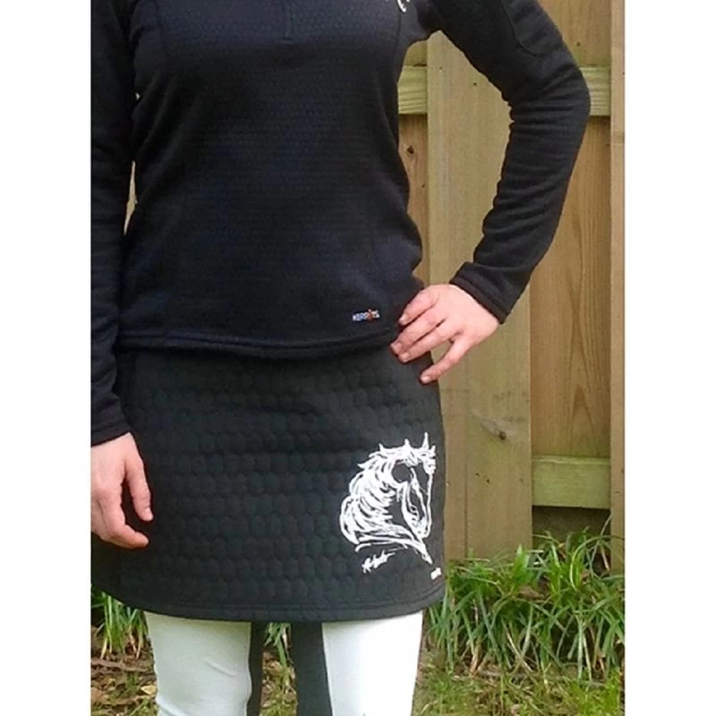 Animals To Wear Women's "Looking Back" On Kerrits Schooling Skirt - Black 2 Animals To Wear Women's "Looking Back" On Kerrits Schooling Skirt - Black