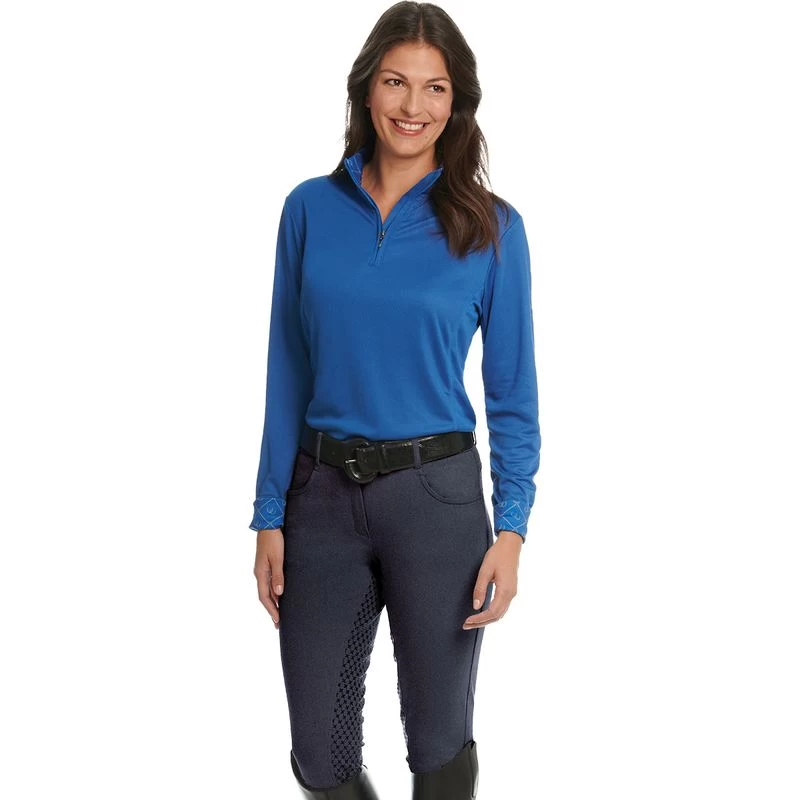 Ovation Women's SoftFlex GripTec Full Seat Breeches - Indigo 3 Ovation Women's SoftFlex GripTec Full Seat Breeches - Indigo