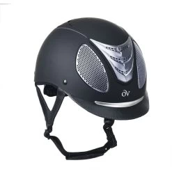 Ovation Jump Air Helmet - Black Matte/Silver Trim