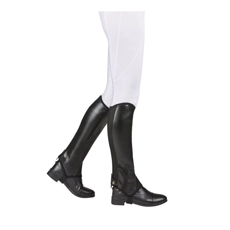 Saxon Kids' Syntovia Half Chaps - Black 3 Saxon Kids' Syntovia Half Chaps - Black
