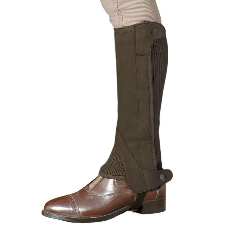Ovation Kids' Elite Amara Ribb Half Chaps - Brown 4 Ovation Kids' Elite Amara Ribb Half Chaps - Brown - Image 2