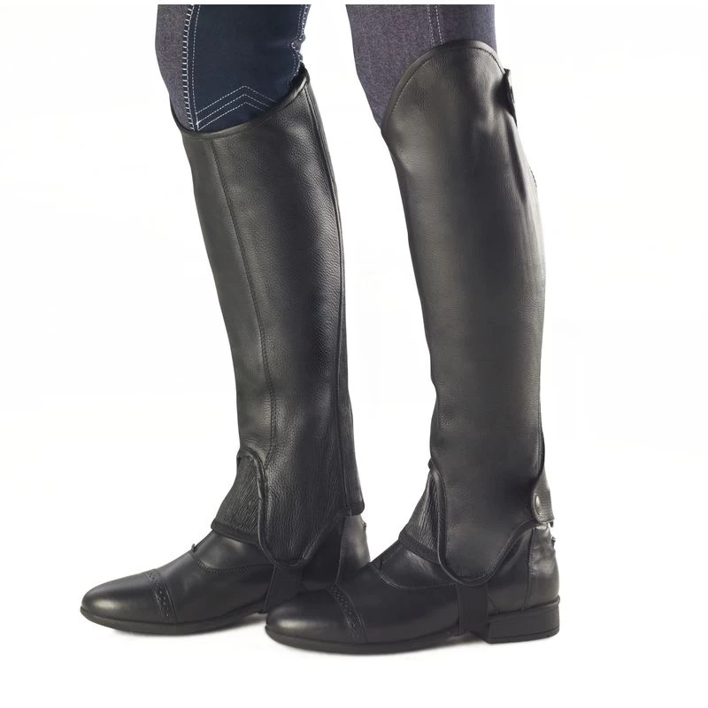 Ovation Precise Fit Full Grain Half Chaps - Black 3 Ovation Precise Fit Full Grain Half Chaps - Black