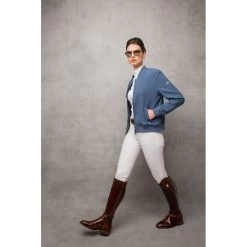 Alessandro Albanese Women's Luxury Silk Blouson Jacket - Aviation Blue