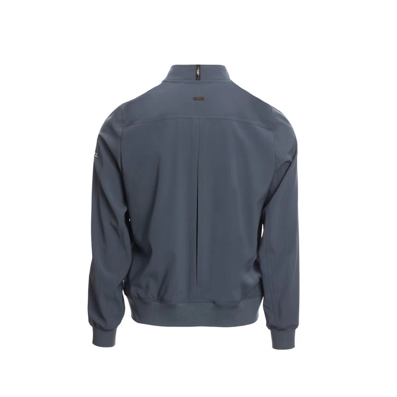 Alessandro Albanese Women's Luxury Silk Blouson Jacket - Aviation Blue 4 Alessandro Albanese Women's Luxury Silk Blouson Jacket - Aviation Blue - Image 2