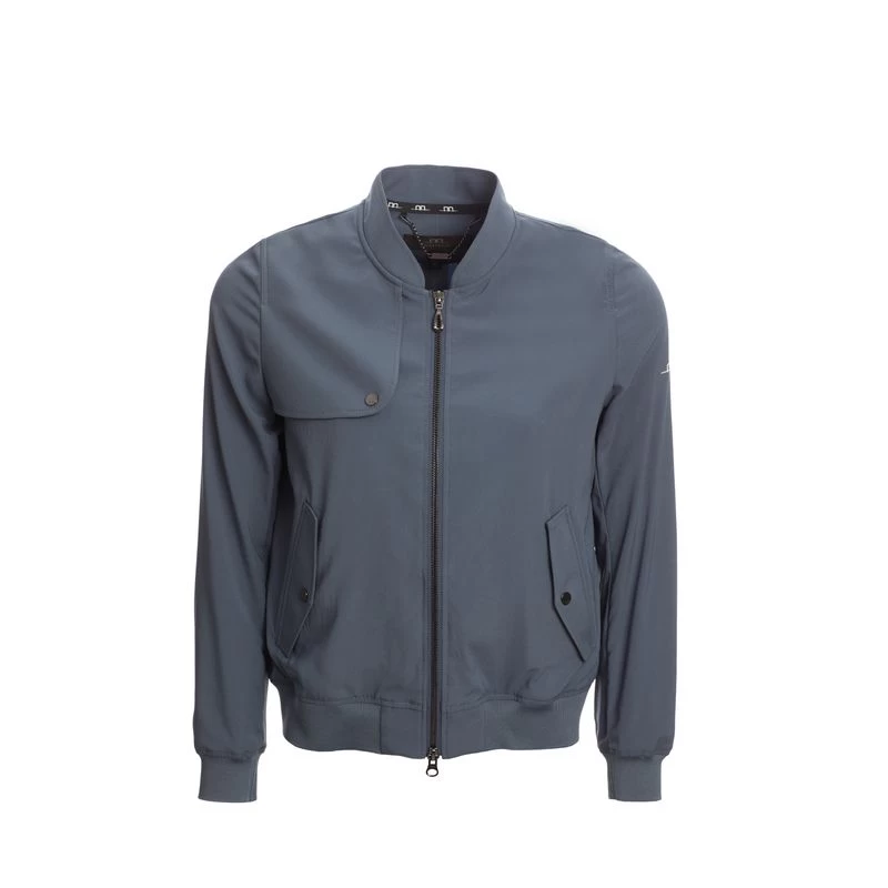 Alessandro Albanese Women's Luxury Silk Blouson Jacket - Aviation Blue 5 Alessandro Albanese Women's Luxury Silk Blouson Jacket - Aviation Blue - Image 3