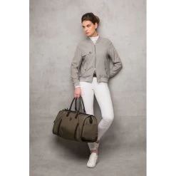 Alessandro Albanese Women's Luxury Silk Blouson Jacket - Taupe