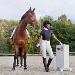 Horze Women's Blaire Short Sleeved Sun Show Shirt - Dark Navy 8 Horze Women's Blaire Short Sleeved Sun Show Shirt - Dark Navy -Equestrian Equipment 376810 800 800