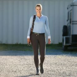 Horze Women's Grand Prix Full Seat Breeches - Dark Brown -Equestrian Equipment 378225 800 800