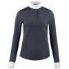 Horze Women's Blaire Long Sleeve Sun Show Shirt - Dark Navy 1 Horze Women's Blaire Long Sleeve Sun Show Shirt - Dark Navy -Equestrian Equipment 381472 800 800