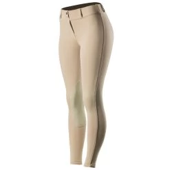 Horze Women's Ella Pull Up Knee Patch Tights - Tan -Equestrian Equipment 382231 800 800