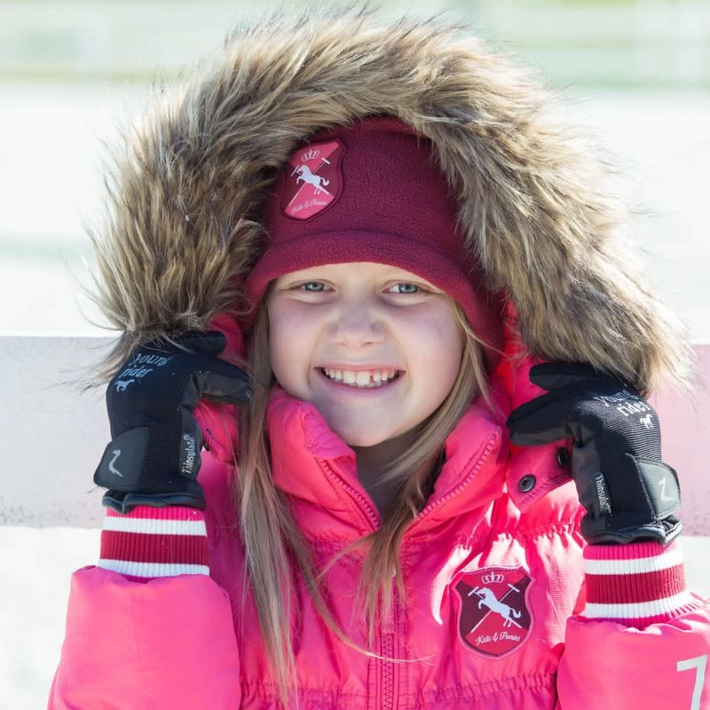 Horze Kids' Rimma Winter Riding Gloves - Black 4 Horze Kids' Rimma Winter Riding Gloves - Black - Image 2