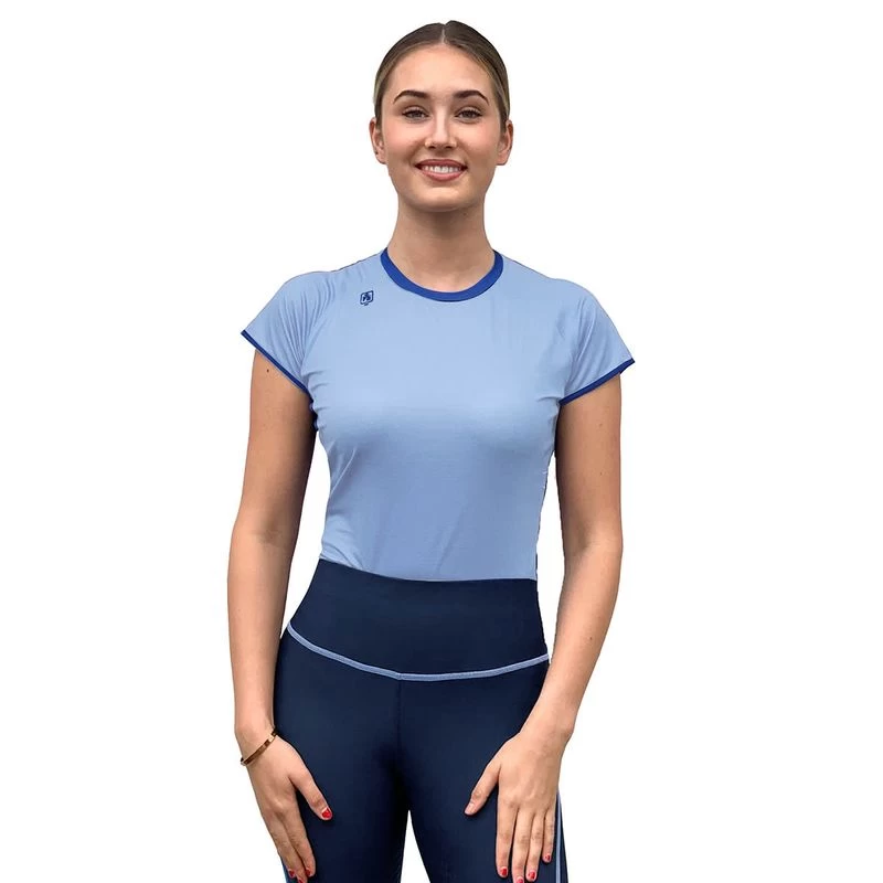 Romfh Women's Lucy Short Sleeve Tech Tee - Cerulean/Aqua Marine 3 Romfh Women's Lucy Short Sleeve Tech Tee - Cerulean/Aqua Marine