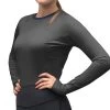 Romfh Women's Lucy Long Sleeve Tech Tee - Charcoal/Dark Navy -Equestrian Equipment 394456 800 800