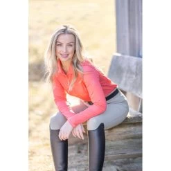 Ovation Women's Thesie Long Sleeve Tech Shirt - Summer Peach -Equestrian Equipment 395370 800 800