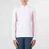 Irideon Women's CoolDown IceFil Long Sleeve Jersey - White/Pink Sunrise 1 Irideon Women's CoolDown IceFil Long Sleeve Jersey - White/Pink Sunrise -Equestrian Equipment 396306 800 800
