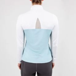 Irideon Women's Ciara IceFil Show Shirt - White/Energy Blue -Equestrian Equipment 398945 800 800