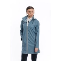 Horseware Women's Linny Long Rain Jacket - Blue Heaven -Equestrian Equipment 402132 800 800