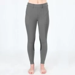 Irideon Women's Bending Line Knee Patch Tights - Dove Grey -Equestrian Equipment 404828 800 800