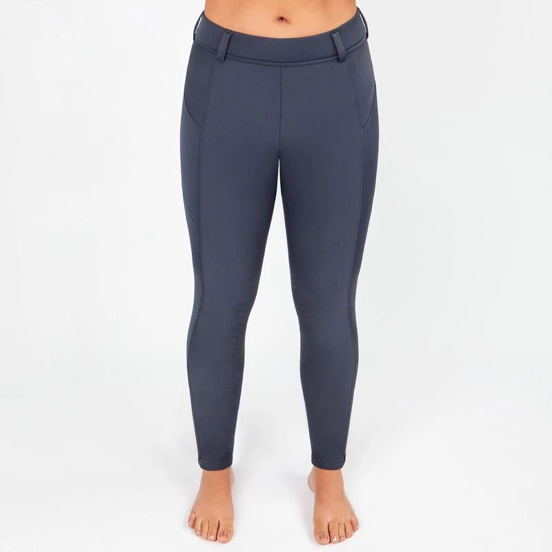 Irideon Women's Thermasoft Knee Patch Breeches - Charcoal 3 Irideon Women's Thermasoft Knee Patch Breeches - Charcoal