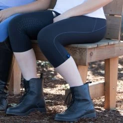Irideon Women's Issential Capriole Capri Knee Patch Tights - Black 7 Irideon Women's Issential Capriole Capri Knee Patch Tights - Black -Equestrian Equipment 409320 800 800