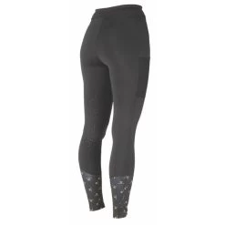 Shires Aubrion Women's Morden Knee Patch Summer Riding Tights - Black