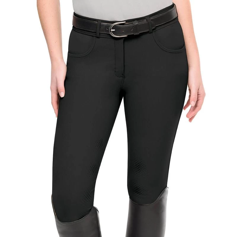 Ovation Women's Signature Bellissima II GripTec Knee Patch Breeches - Black 4 Ovation Women's Signature Bellissima II GripTec Knee Patch Breeches - Black - Image 2