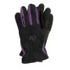 Ovation Kids' Polar Sued Fleece Glove - Black/Purple -Equestrian Equipment 434986 800 800