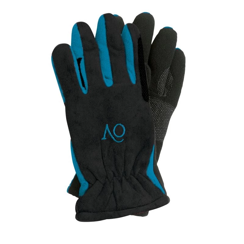 Ovation Kids' Polar Sued Fleece Glove - Black/Turquoise 3 Ovation Kids' Polar Sued Fleece Glove - Black/Turquoise