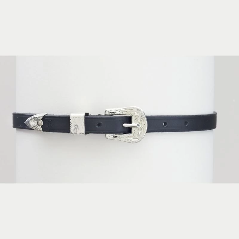 Camelot Silver Buckle Spur Straps - Black 3 Camelot Silver Buckle Spur Straps - Black