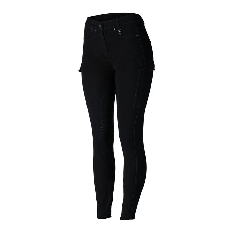 Horze Women's Limited Edition Ivy Full Seat Cargo Breeches - Black 7 Horze Women's Limited Edition Ivy Full Seat Cargo Breeches - Black - Image 5