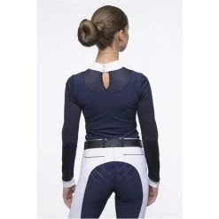 Cavalliera Women's High Style Long Sleeve Show Shirt - Navy Blue/Navy Blue -Equestrian Equipment 455575 800 800