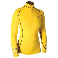 Woof Wear Women's Performance Quarter Zip Riding Shirt - Sunshine Yellow