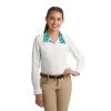 Romfh Kids' Sarah Long Sleeve Shirt Snap - White/Pony Blankets -Equestrian Equipment 473109 800 800