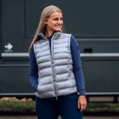 Horze Women's Reflective Padded Vest - Reflective Silver -Equestrian Equipment 475200 800 800