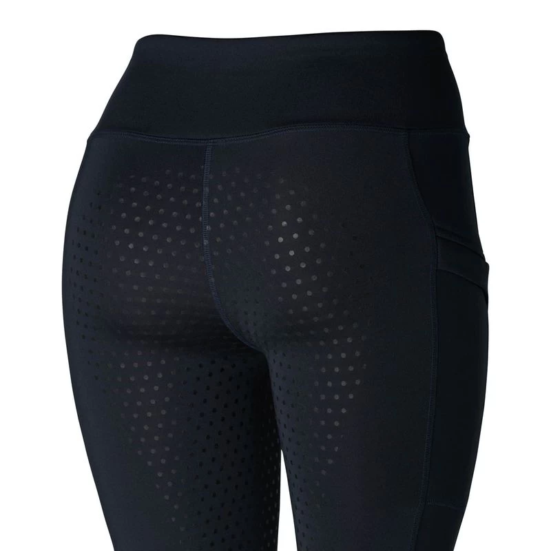 Horze Women's Gwen Full Seat Leggings W/Mesh - Dark Blue 4 Horze Women's Gwen Full Seat Leggings W/Mesh - Dark Blue - Image 2