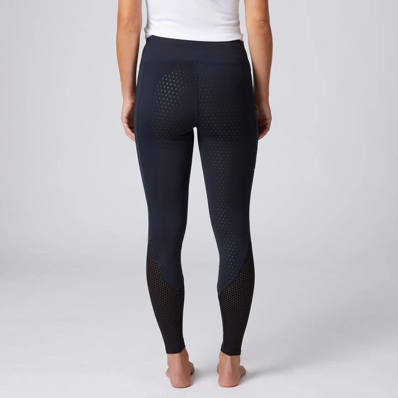 Horze Women's Gwen Full Seat Leggings W/Mesh - Dark Blue 5 Horze Women's Gwen Full Seat Leggings W/Mesh - Dark Blue - Image 3