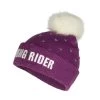 Horze Kids' Terry Reflective Knitted Hat - Arty Purple -Equestrian Equipment 479239 800 800