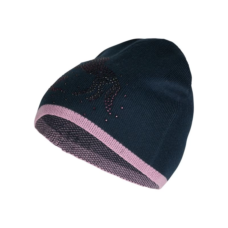 Horze Kids' Keona Crystal Beanie - Dark Navy/Arty Purple 3 Horze Kids' Keona Crystal Beanie - Dark Navy/Arty Purple