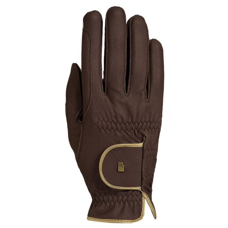 Roeckl Women's Lona Gloves - Mocha/Gold 3 Roeckl Women's Lona Gloves - Mocha/Gold