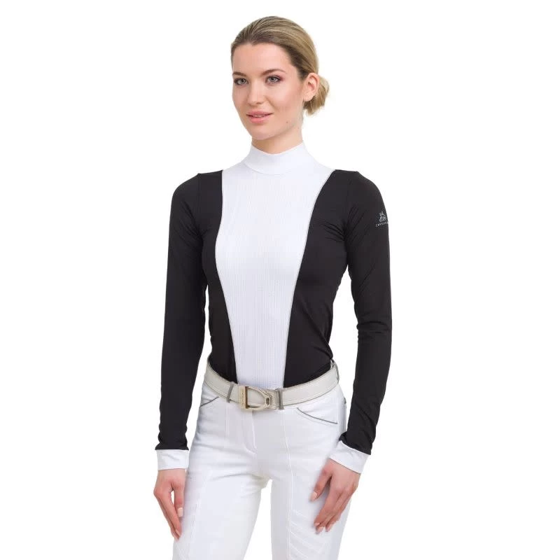 Cavalliera Women's Queen Long Sleeve Show Shirt - Black 4 Cavalliera Women's Queen Long Sleeve Show Shirt - Black - Image 2