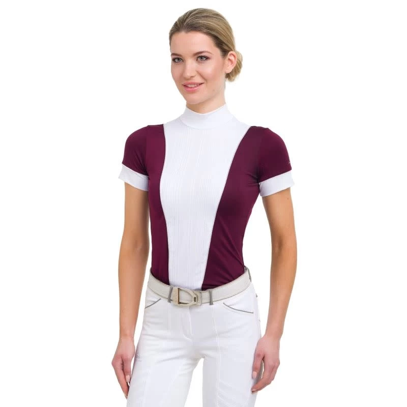 Cavalliera Women's Queen Short Sleeve Show Shirt - Aubergine 5 Cavalliera Women's Queen Short Sleeve Show Shirt - Aubergine - Image 3