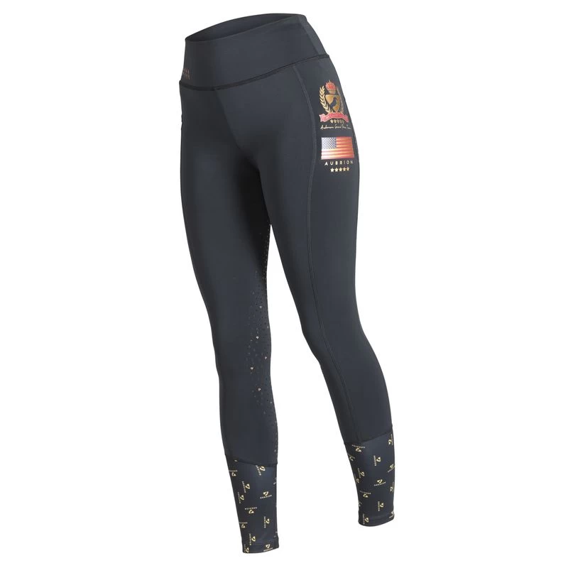 Shires Aubrion Women's Team Riding Tights - Black 3 Shires Aubrion Women's Team Riding Tights - Black