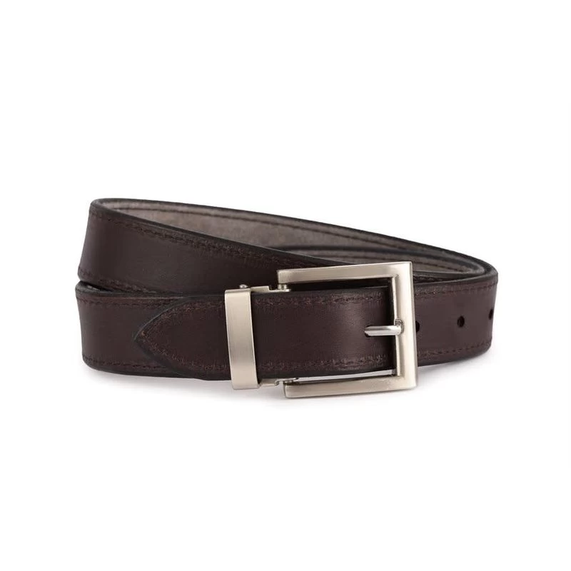 Perri's 2-in-1 Leather Suede Reversible Belt - Havana/Gray 4 Perri's 2-in-1 Leather Suede Reversible Belt - Havana/Gray - Image 2