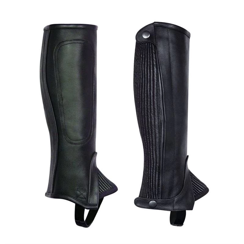 Perri's Professional Calfskin Zipper Half Chaps - Black 3 Perri's Professional Calfskin Zipper Half Chaps - Black