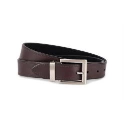 Perri's 2-in-1 Leather Suede Reversible Belt - Havana/Black