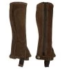 Perri's Suede Zipper Half Chaps - Brown