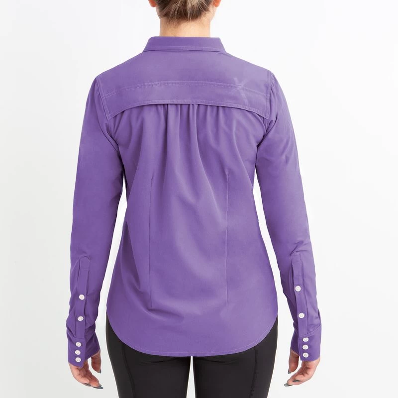 Irideon Women's Aspen Long Sleeve Trail Shirt - Purple Hibiscus 4 Irideon Women's Aspen Long Sleeve Trail Shirt - Purple Hibiscus - Image 2
